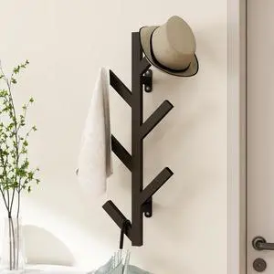 Wall Mounted Metal Coat Rack with 6 Hooks Modern Minimalist clothes rack, Upright Coat Rack for Hanging Clothes, Hats, Hanging Bags and Scarves Entrance Wall Iron Coat Racks (Black) Wall Mounted Metal Coat Rack with 6 Hooks Modern Minimalist clothes rack, Upright Coat Rack for Hanging Clothes, Hats, Hanging Bags and Scarves Entrance Wall Iron Coat Racks (Black)