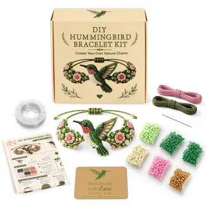 DIY Beaded Bracelet Making Kit, Beading Kits for Adults - Beaded Animal Kit with Hummingbird & Octopus Design, Beginner-Friendly Bead Bracelet Making Kit (Hummingbird) DIY Beaded Bracelet Making Kit, Beading Kits for Adults - Beaded Animal Kit with Hummingbird & Octopus Design, Beginner-Friendly Bead Bracelet Making Kit (Hummingbird)