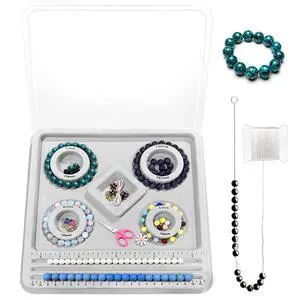 The Design Bracelet Bead Board with Clear Cover for Jewelry Bracelet Making Supplies The Design Bracelet Bead Board with Clear Cover for Jewelry Bracelet Making Supplies