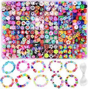 1000PCS Polymer Clay Beads Bracelet Making kit, 24 Style Cute Fun Beads Fruit Flower Animal Cake Butterfly Heart Beads Charms for Jewelry Necklace Earring Making DIY Accessories for Women Girls 1000PCS Polymer Clay Beads Bracelet Making kit, 24 Style Cute Fun Beads Fruit Flower Animal Cake Butterfly Heart Beads Charms for Jewelry Necklace Earring Making DIY Accessories for Women Girls