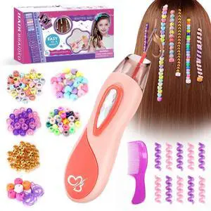 Hair Beads for Girls, Hair Accessories Gifts for 5 6 7 8 9 10 Year Old Kids | Hair Gem Stamper Kit with Reusable Beads, 6-10 Year Old Girl Birthday Gift, Kids Hair Accessories for Girls Toys Hair Beads for Girls, Hair Accessories Gifts for 5 6 7 8 9 10 Year Old Kids | Hair Gem Stamper Kit with Reusable Beads, 6-10 Year Old Girl Birthday Gift, Kids Hair Accessories for Girls Toys