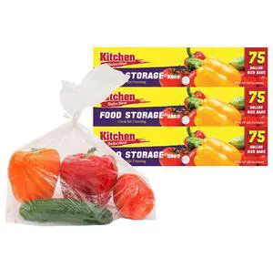 1 Gallon Food Storage Bags with Twist-Ties, 11" x 13" (225 Count) Heavy Duty Plastic Food Saver Bags for Kitchen, Meal Prep, Freezer & Pantry Organization 1 Gallon Food Storage Bags with Twist-Ties, 11" x 13" (225 Count) Heavy Duty Plastic Food Saver Bags for Kitchen, Meal Prep, Freezer & Pantry Organization