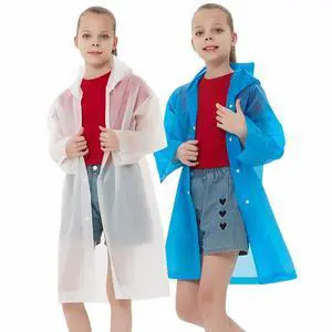 Rain Ponchos Raincoats for Kids, Reusable Boys Girls Rain Jackets Emergency with Hood for Family Disney Travel Outdoor (White+Blue) Rain Ponchos Raincoats for Kids, Reusable Boys Girls Rain Jackets Emergency with Hood for Family Disney Travel Outdoor (White+Blue)