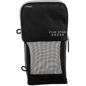 Pencil Pouch, Pen Case, Stand 'N Store Zipper Pouch, Fits 3-Ring Binder, Storage Organizer for Supplies Earbuds Chargers Cables Makeup, Black/Grey (505160A-ECM) Pencil Pouch, Pen Case, Stand 'N Store Zipper Pouch, Fits 3-Ring Binder, Storage Organizer for Supplies Earbuds Chargers Cables Makeup, Black/Grey (505160A-ECM)