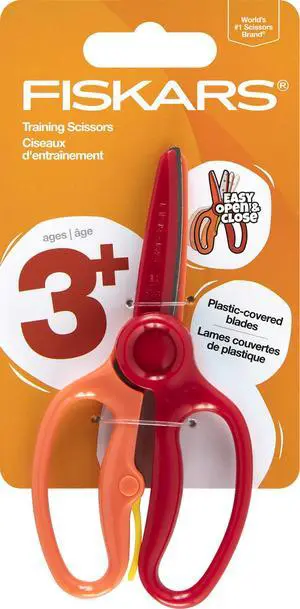 Training Scissors for Preschoolers Ages 3+, Small Kids Safety Scissors with Training Lever, Easy to Use, Preschooler Art Supplies, Back To School, Red Training Scissors for Preschoolers Ages 3+, Small Kids Safety Scissors with Training Lever, Easy to Use, Preschooler Art Supplies, Back To School, Red