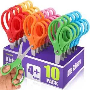 10 Pack 5" Kids Scissors Safety Children Small Scissors for School | 5 Inch Kid Scissors Bulk Blunt Round Tip Scissors Children Student Scissors for Classroom Kindergarten Age 5-8 Comfort Grip 10 Pack 5" Kids Scissors Safety Children Small Scissors for School | 5 Inch Kid Scissors Bulk Blunt Round Tip Scissors Children Student Scissors for Classroom Kindergarten Age 5-8 Comfort Grip