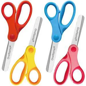 5" Kids Scissors,Safety Blunt Tip Scissors for School Supplies 4 P | Soft Comfort-Grip Handles,Stainless Steel Blades,for Student,Classroom,Crafting DIY Arts Home,Age 4-8 6-8 Assorted Colors 5" Kids Scissors,Safety Blunt Tip Scissors for School Supplies 4 P | Soft Comfort-Grip Handles,Stainless Steel Blades,for Student,Classroom,Crafting DIY Arts Home,Age 4-8 6-8 Assorted Colors