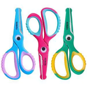 Kids Scissors 5.5 Inch,Blunt Tip Toddler Safety Scissors,3 Pack Kids Scissors 5.5 Inch,Blunt Tip Toddler Safety Scissors,3 Pack