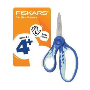 5" SoftGrip Kids Left-Handed Pointed-Tip Scissors, Ages 4-7, Blue | Scissors with Safety Edge Blades for School or Crafting, Ergonomic Handles Designed for Kids Hands, Back to School Supplies 5" SoftGrip Kids Left-Handed Pointed-Tip Scissors, Ages 4-7, Blue | Scissors with Safety Edge Blades for School or Crafting, Ergonomic Handles Designed for Kids Hands, Back to School Supplies