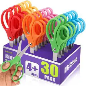 30 Pack 5" Kids Scissors Safety Children Small Scissors for School | 5 Inch Kid Scissors Bulk Blunt Round Tip Scissors Children Student Scissors for Classroom Kindergarten Age 5-8 Comfort Grip 30 Pack 5" Kids Scissors Safety Children Small Scissors for School | 5 Inch Kid Scissors Bulk Blunt Round Tip Scissors Children Student Scissors for Classroom Kindergarten Age 5-8 Comfort Grip