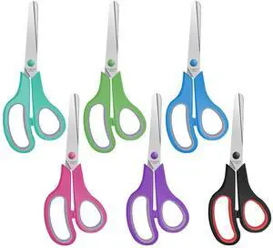 5.5" Kids Small Scissors Set,Blunt Tip Craft Paper Scissors Bulk, Stainless Steel Safety Blades for Classroom School Home,6 Packs 5.5" Kids Small Scissors Set,Blunt Tip Craft Paper Scissors Bulk, Stainless Steel Safety Blades for Classroom School Home,6 Packs