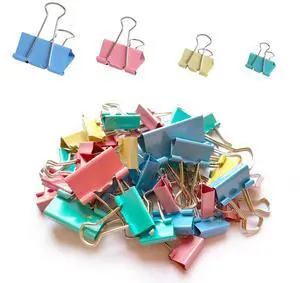 40PCS Colorful Binder Clips,Assorted Sizes Metal Paper Clips | Works Great for Document Arrangement, Handmade Crafts, Cable Management and Snack Bag Sealing For Daily Organization 40PCS Colorful Binder Clips,Assorted Sizes Metal Paper Clips | Works Great for Document Arrangement, Handmade Crafts, Cable Management and Snack Bag Sealing For Daily Organization