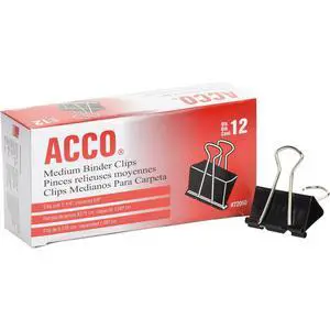 Clips, Medium, Black, 12 per Box, 2 Boxes (72062) Clips, Medium, Black, 12 per Box, 2 Boxes (72062)