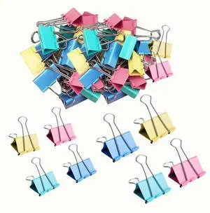 60pcs Colored Binder Clips Paper Clamps Assorted Size Small, Medium, Large Binder Paper Clips 60pcs Colored Binder Clips Paper Clamps Assorted Size Small, Medium, Large Binder Paper Clips