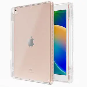 Hybrid Back Case Compatible with iPad 10.2 Inch 2021/2020/2019, for iPad 9th/8th/7th Generation Case with Pencil Holder, Slim Clear Transparent Back Cover with Shockproof Soft TPU Bumper,Clear Hybrid Back Case Compatible with iPad 10.2 Inch 2021/2020/2019, for iPad 9th/8th/7th Generation Case with Pencil Holder, Slim Clear Transparent Back Cover with Shockproof Soft TPU Bumper,Clear