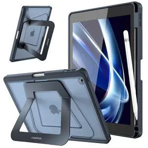 Shockproof Case for iPad 9th / 8th / 7th Generation 10.2 Inch | Slim Frosted Hard Back Cover, Multi-Angle Viewing, Built-in Kickstand & Pencil Holder, Anti-Scratch, Black Shockproof Case for iPad 9th / 8th / 7th Generation 10.2 Inch | Slim Frosted Hard Back Cover, Multi-Angle Viewing, Built-in Kickstand & Pencil Holder, Anti-Scratch, Black