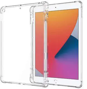 Clear Case for iPad 10.2 7th/8th/9th Generation with Pencil Holder | Shockproof Thin Slim Transparent Flexible TPU Gel Silicon Back Cover Protective Shell Fit iPad 10.2 Inch Clear Case for iPad 10.2 7th/8th/9th Generation with Pencil Holder | Shockproof Thin Slim Transparent Flexible TPU Gel Silicon Back Cover Protective Shell Fit iPad 10.2 Inch