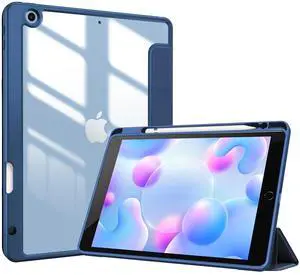 Slim Case for iPad 9th/8th/7th Generation 10.2 inch, Navy | Transparent Back Protective Cover with Pencil Holder for iPad 9/8/7 Generation 10.2" (2021/2020/2019) Slim Case for iPad 9th/8th/7th Generation 10.2 inch, Navy | Transparent Back Protective Cover with Pencil Holder for iPad 9/8/7 Generation 10.2" (2021/2020/2019)
