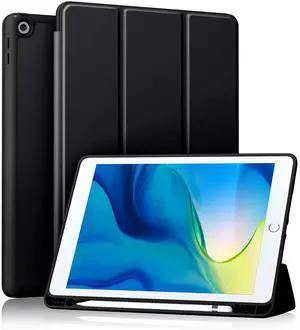 for iPad 9th/8th/7th Generation Case 10.2 Inch, Black | With Pencil Holder, for iPad 10.2 Case 2021/2020/2019, Soft TPU Back, Slim Trifold Stand Protective Cover, Auto Sleep/Wake for iPad 9th/8th/7th Generation Case 10.2 Inch, Black | With Pencil Holder, for iPad 10.2 Case 2021/2020/2019, Soft TPU Back, Slim Trifold Stand Protective Cover, Auto Sleep/Wake