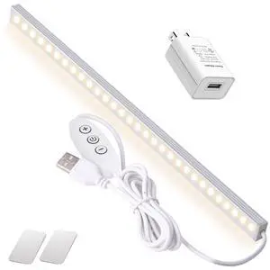 12 Inch Under Cabinet Lighting, Dimmable LED Light Bar with Plug-in AC Adapter & Magnetic Mount - for Kitchen, Workshop, Closet (Includes Adhesive Tape) 12 Inch Under Cabinet Lighting, Dimmable LED Light Bar with Plug-in AC Adapter & Magnetic Mount - for Kitchen, Workshop, Closet (Includes Adhesive Tape)