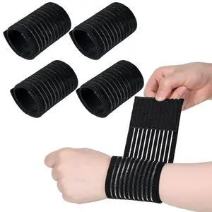 4PCS High-Elastic Wrist Support Straps Black Elastic Wrist Compression Bandage Wrists Wraps Wristbands Breathable Wrists Brace for Stabilising Ligament, Joint Pain, Sport 4PCS High-Elastic Wrist Support Straps Black Elastic Wrist Compression Bandage Wrists Wraps Wristbands Breathable Wrists Brace for Stabilising Ligament, Joint Pain, Sport