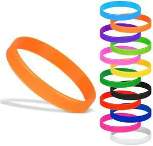 12 Color Rubber Bracelets Silicone Stretchy bands For Parties-12P | Rubber Bracelets Solid Color Blank Wristbands For Themed Party Entry Identifiers Or Souvenirs Summer Camps Student Rewards 12 Color Rubber Bracelets Silicone Stretchy bands For Parties-12P | Rubber Bracelets Solid Color Blank Wristbands For Themed Party Entry Identifiers Or Souvenirs Summer Camps Student Rewards