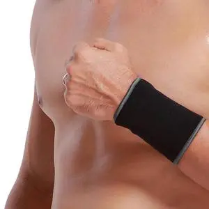 Wrist Band Support Sleeve - Elastic & Breathable Knitted Fabric Compression Brace - for Tennis, Gym, Sport, Tendonitis (Black Color, Size L, 1 Unit) Wrist Band Support Sleeve - Elastic & Breathable Knitted Fabric Compression Brace - for Tennis, Gym, Sport, Tendonitis (Black Color, Size L, 1 Unit)