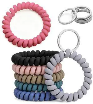 7 PCS Stretchable Spiral Coil Wrist Keychain, key wristlet,wrist for keys,wrist key ring,Spring Wristband Key Holder for Sauna, Gym, Sports and Outdoor Activities 7 PCS Stretchable Spiral Coil Wrist Keychain, key wristlet,wrist for keys,wrist key ring,Spring Wristband Key Holder for Sauna, Gym, Sports and Outdoor Activities