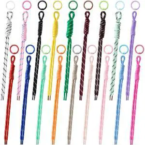 18 Pcs Colorful Paracord Keychain, Paracord Bag Charm, 10.63"×0.39" | braided cord keychains, paracord rope rope keychain, for purse handmade rope keychain handbag decoration accessories 18 Pcs Colorful Paracord Keychain, Paracord Bag Charm, 10.63"×0.39" | braided cord keychains, paracord rope rope keychain, for purse handmade rope keychain handbag decoration accessories