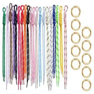 20 Pack Rope Keychain, Paracord Bag Charm, Colorful Braided Nylon Rope Cord Charms for Backpack Purse Handbag Decoration Accessories 20 Pack Rope Keychain, Paracord Bag Charm, Colorful Braided Nylon Rope Cord Charms for Backpack Purse Handbag Decoration Accessories