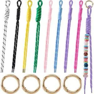 12 Pcs Paracord Keychain Rope Bag Charms, Colorful Braided Paracord Lanyard Keychain, Bag Charms DIY Accessories Lanyard for Backpacks, Purses, Handbags 12 Pcs Paracord Keychain Rope Bag Charms, Colorful Braided Paracord Lanyard Keychain, Bag Charms DIY Accessories Lanyard for Backpacks, Purses, Handbags
