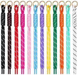12pcs Paracord Rope Keychain, Paracord Keychain Bag Charms, 12 Color | Polyester & Zinc Alloy, Colorful, Braided Rope, Knot, 9.84in, for Handbag Purse Backpack Decoration 12pcs Paracord Rope Keychain, Paracord Keychain Bag Charms, 12 Color | Polyester & Zinc Alloy, Colorful, Braided Rope, Knot, 9.84in, for Handbag Purse Backpack Decoration