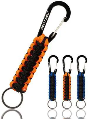 550 Paracord Keychain, Braided Rope Key Chain Carabiner Strap, Heavy Duty Military Lanyard for Keys Men Women, Hook Keychain for Belt Backpack Outdoor Survival Camping Hiking Fishing, Two-tone 550 Paracord Keychain, Braided Rope Key Chain Carabiner Strap, Heavy Duty Military Lanyard for Keys Men Women, Hook Keychain for Belt Backpack Outdoor Survival Camping Hiking Fishing, Two-tone