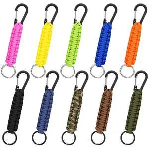 10 Pcs Paracord Keychain Quick Release Keychain Clip Ring Braided Lanyard for Men Women Outdoor Sport(Fresh Color) 10 Pcs Paracord Keychain Quick Release Keychain Clip Ring Braided Lanyard for Men Women Outdoor Sport(Fresh Color)