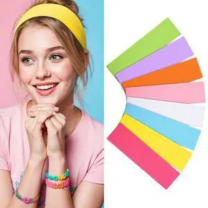Neon Headbands for Women and Teen Girls 8 Pack, Stocking Stuffers | Soft Non Slip Stretchy Fabric Hair Accessories Heaband for Yoga, Running, Workout, Daily Wear, Xmas Valentines Gift Easter Neon Headbands for Women and Teen Girls 8 Pack, Stocking Stuffers | Soft Non Slip Stretchy Fabric Hair Accessories Heaband for Yoga, Running, Workout, Daily Wear, Xmas Valentines Gift Easter