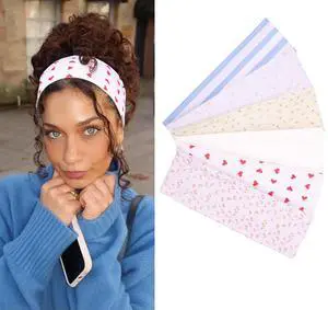 Women's Headbands for Short Hair Non Slip Elastic Floral Hairbands Soft Fabric Stripe Head Bands for s Heart Headbands Women's Headbands for Short Hair Non Slip Elastic Floral Hairbands Soft Fabric Stripe Head Bands for s Heart Headbands