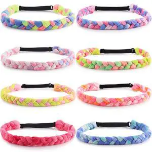 8pcs Braided Headbands, Headband for Girls | Adjustable Tie Dye Braid Girl Headband, Stretch Elastic Cloth Fabric Hair Accessories for Girls 8pcs Braided Headbands, Headband for Girls | Adjustable Tie Dye Braid Girl Headband, Stretch Elastic Cloth Fabric Hair Accessories for Girls