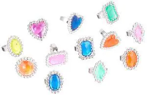 Plastic Jewel Rings, 24 Count Assortment Plastic Jewel Rings, 24 Count Assortment