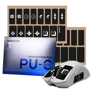 Universal Mouse Grip Tape 0.3mm Ultra-Thin & Pre-Cut Anti-Slip & Sweat-Absorbing Grip Tape for Gaming Mouse, Controller, Keyboard PU-0 Series (Black) Universal Mouse Grip Tape 0.3mm Ultra-Thin & Pre-Cut Anti-Slip & Sweat-Absorbing Grip Tape for Gaming Mouse, Controller, Keyboard PU-0 Series (Black)