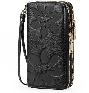Women's Wallet RFID Blocking Leather Wristlet | 2 Zip Around, Large Capacity, Credit Card Holder, Ladies Phone Clutch Purse Women's Wallet RFID Blocking Leather Wristlet | 2 Zip Around, Large Capacity, Credit Card Holder, Ladies Phone Clutch Purse