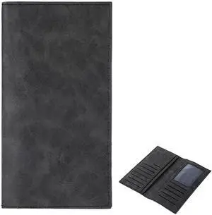 PU Leather Card Long Wallet for Men, Black Checkbook Cover for Mens | Wallet Black Leathers Long Flap Card Holder Wallets Longs Bifold Travel Slim Wallets with Multiple Cards Slots for Men Women PU Leather Card Long Wallet for Men, Black Checkbook Cover for Mens | Wallet Black Leathers Long Flap Card Holder Wallets Longs Bifold Travel Slim Wallets with Multiple Cards Slots for Men Women