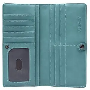 Ultra Slim Thin Women Wallet RFID Blocking Credit Card Holder Bifold Long Ladies Billfold (Purist Blue) Ultra Slim Thin Women Wallet RFID Blocking Credit Card Holder Bifold Long Ladies Billfold (Purist Blue)
