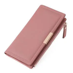 Slim Women's Wallet Ladies Credit Card Holder Bifold RFID Blocking | Flat, Thin, Compact Size, Long Billfold with Coin Zipper Pocket, Anti-theft, Secure Slim Women's Wallet Ladies Credit Card Holder Bifold RFID Blocking | Flat, Thin, Compact Size, Long Billfold with Coin Zipper Pocket, Anti-theft, Secure