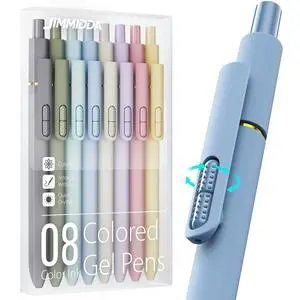 8 Pack Colored Gel Pens with Fidget, Morandi Color Ink No Smudge | 0.7mm Fine Point Smooth, Left-Handed Quick-drying Coloring Pens for Journaling, School Office Supplies, Gift for Women Men 8 Pack Colored Gel Pens with Fidget, Morandi Color Ink No Smudge | 0.7mm Fine Point Smooth, Left-Handed Quick-drying Coloring Pens for Journaling, School Office Supplies, Gift for Women Men