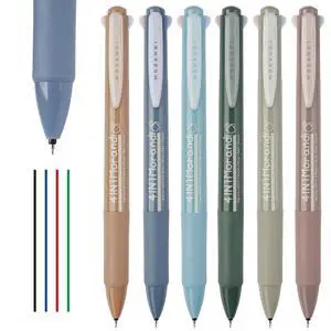 4 in 1 Morandi Gel Pens Multicolor Retractable Ballpoint Pens 0.5mm/0.02 Fine Tip 6-Pack Smudge-Free, Fast-Drying, Ideal for Note Taking, Writing, Journaling (6 Morandi Barrel Colors) 4 in 1 Morandi Gel Pens Multicolor Retractable Ballpoint Pens 0.5mm/0.02 Fine Tip 6-Pack Smudge-Free, Fast-Drying, Ideal for Note Taking, Writing, Journaling (6 Morandi Barrel Colors)