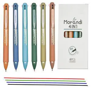 12 Pcs Morandi 4-in-1 Multicolor Pens 4 Colors Retractable Gel Pen | 0.5MM Fine Point Smooth Writing Multi Color Pens Gift Pen for Nurse Students Planner Journaling Back to School Supplies 12 Pcs Morandi 4-in-1 Multicolor Pens 4 Colors Retractable Gel Pen | 0.5MM Fine Point Smooth Writing Multi Color Pens Gift Pen for Nurse Students Planner Journaling Back to School Supplies