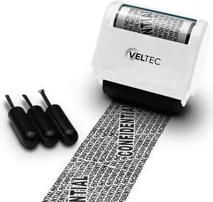 Identity Theft Protection Roller Stamp - Confidential Roller Stamp - Data Theft Protection Stamp - Anti Theft, Security and Privacy Guard Stamp - 3 Ink Refills (White) Identity Theft Protection Roller Stamp - Confidential Roller Stamp - Data Theft Protection Stamp - Anti Theft, Security and Privacy Guard Stamp - 3 Ink Refills (White)
