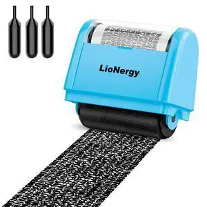 Identity Theft Protection Security Roller Stamp with 3 Refills | Width Addresses Blackening, Identity Prevention Roller Stamp, Privacy Stamp - Blue Identity Theft Protection Security Roller Stamp with 3 Refills | Width Addresses Blackening, Identity Prevention Roller Stamp, Privacy Stamp - Blue