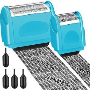 2 Pack Identity Protection Roller Stamp 4 Pack Refill Ink,Blue | Confidential Privacy Stamp, Information Blocker for ID, Account, Data and Address Security, Prevents Identity Theft Risk 2 Pack Identity Protection Roller Stamp 4 Pack Refill Ink,Blue | Confidential Privacy Stamp, Information Blocker for ID, Account, Data and Address Security, Prevents Identity Theft Risk