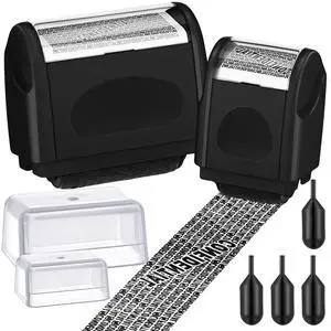 2 Pack Identity Protection Roller Stamp 4 Pack Refill Ink,Black | Confidential Privacy Stamp, Information Blocker for ID, Account, Data and Address Security, Prevents Identity Theft Risk 2 Pack Identity Protection Roller Stamp 4 Pack Refill Ink,Black | Confidential Privacy Stamp, Information Blocker for ID, Account, Data and Address Security, Prevents Identity Theft Risk